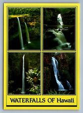 Postcard Vtg Hawaii Waterfalls Wailua Waimea Akaka Road To Hana Maui 4x6 picture