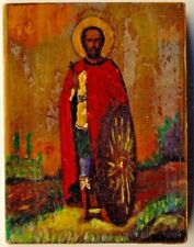  Russian  Imperial Antique Icon Alexander  Oil on Wood   (#55000) picture