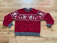 Vintage Disney Size Large Mickey Mouse Wool Blend Christmas Sweater Red Soft picture