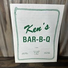 Ken's Bar-B-Q Restaurant Menu VINTAGE Lake City, Florida Madison Live Oak picture