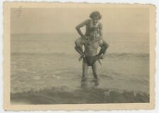 VINTAGE PHOTO Young Men Soldiers At Play Man Male Nude Speedo Bulge Physique Gay picture