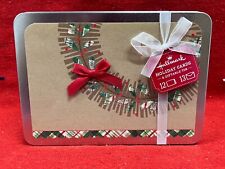 Hallmark Box of 12 Wreath and Berries Christmas Cards with Red Silk Bow picture