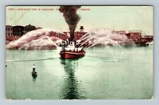 Portland OR-Oregon, Fireboat George Williams In Harbor, c1911 Vintage Postcard picture