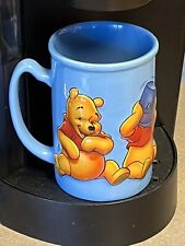 Winnie The Pooh 3D Mug Raised Embossed Ceramic Coffee Cup Blue 16oz Disney Store picture