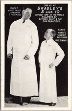 c1930s SAN FRANCISCO CA Postcard BRADLEY'S 5 & 10 Tallest & Shortest Bartenders picture