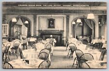 The Lord Jeffery Colonial Dining Room Amherst Mass Early 1900s Postcard S4 picture