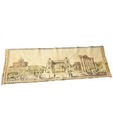 Vintage | Rome Italy Roma Landmarks Tapestry Table Runner Fringe picture