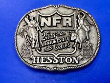 25th Anniversary  NFR Hesston National Finals Rodeo Cowboy Belt Buckle picture