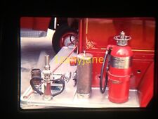 2B13 Vintage 35MM SLIDE Photo FIRE EQUIPMENT PARTS ON TRUCK REAR EXTINGUISHER picture