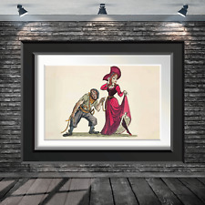 Marc Davis Pirates of the Caribbean Redhead Red Wench Pirate Disney Sketch Print picture