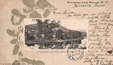 Vintage Postcard 1904 Glimpse Of Delaware Greeting From Deposit New York NY picture