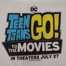 Teen Titans Go Promo Shirt Youth Medium Go To The Movies Tee Boys White picture