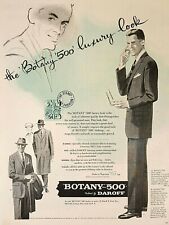 Vtg Botany 500 Suits Print Ad Luxury Looks tailored by Daroff New York NY 1956  picture