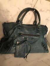 Balenciaga blue green TEAL 05 Chevre Work handbag tote with regular hardware picture