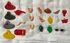 Vintage Lot Plastic Cracker Jack Gumball Machine Toy Charms Prizes Teeth Cameo + picture
