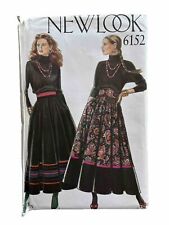 New Look 6152 Colorblock Pieced Maxi Skirt Cummerbund Detail UNCUT Size 8-18 picture
