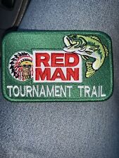 Red Man Fishing Tournament Tobacco Vintage Style Retro Iron Sew On Patch Cap Hat picture