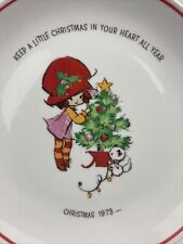 Mopsie Christmas 1973 Commemorative Edition Porcelain Plate World Wide Art Japan picture