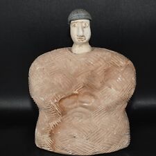 Large Ancient Margiana Bactrian Stone Idol Statue of Seated Goddess from Balkh picture