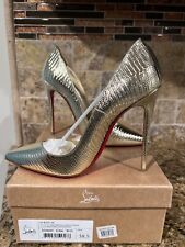 Christian Louboutin SO KATE 120 Lizard Embossed Metallic Pump Size 8.5 US picture
