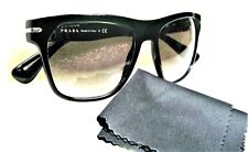 Prada Mint Top Gradient SPR O3R 55[]18 Polished Ebony Sunglasses & Ray-Ban Case picture