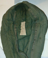 VINTAGE M-1949 'REGULAR' SLEEPING BAG MUMMY STYLE DOWN FEATHER FILL BRASS ZIP picture