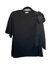 Dries van Noten Sprin 2020 Black Cotton T-Shirt with Bow Detail Size Medium picture