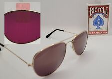 Premium Aviator Infrared sunglasses IR & Deck of Marked Bicycle - poker or magic picture