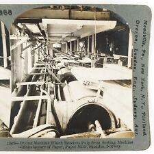 Skotfoss Bruk Paper Mill Stereoview c1906 Norway Drying Machine Factory H768 picture