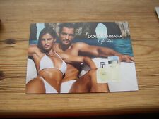 New Dolce & Gabbana Light Blue Eau de toilette 'Lift & peel' samples on postcard picture