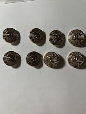 8 Chanel Buttons CC Logo Round Gold Metal 25 mm. picture