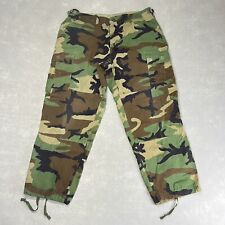 VTG USGI US Military Woodland Camo Pants Trousers Women’s Medium X-Short Capris picture