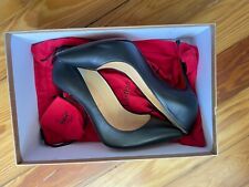 Auth CHRISTIAN LOUBOUTIN Pigalle Follies Black Shiny Nappa Leather 100mm Size 37 picture