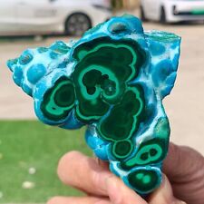 180G Natural Chrysocolla/Malachite transparent cluster rough mineral sample picture