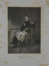 US War of 1812 Captain David Porter Antique Engraving Original 1863 Art Print picture