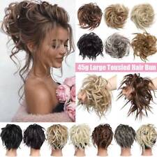 Large Messy Bun Scrunchie Hair Extensions Ponytail Blonde Hair piece As Human US picture