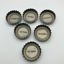 STEAZ Bottle Caps Lot of 6 Inspirational Words, Affirmation, Encouraging picture