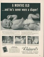 1941 Kleinert's Softex Pant Pads No Diaper Drudgery Baby Vintage Print Ad L4 picture
