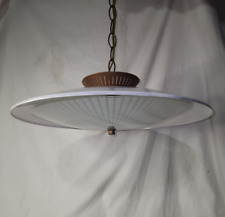MCM Atomic Saucer UFO Ceiling Mount Light Fixture - Restored picture