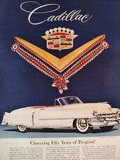 1952 September Holiday Original Art Ad Advertisement Golden Anniversary CADILLAC picture
