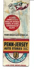 Vintage Matchcover Penn Jersey Auto Stores Inc. Car picture