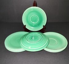 8pc. Vintage Homer Laughlin Genuine Fiestaware Light Green Saucer & Bread Plates picture