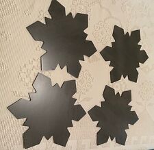 Longaberger Woodcrafts Snowflake Charger - Pewter - Set of 4 picture