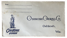 Oshkosh Overall Co Vintage Envelope Logo OshKosh B'Gosh Wisconsin Ephemera picture