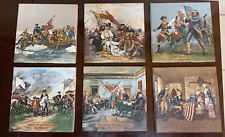 Bicentennial Tile Set of 6  1776 - 1976 Ceramic Tiles  6 x 6 Vivid Color Artists picture