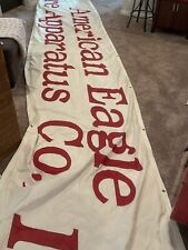 American Eagle Fire Apparatus Florida Rare 2 Sided Convention Banner 21’ X 44” picture