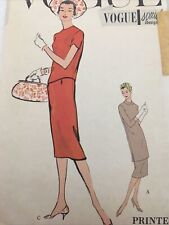1958 Vogue S 4879 Vintage Sewing Pattern Womens Dress Size 14 Bust 34 Hip 36 picture