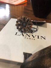 LANVIN, Begues Flower Cocktail Ring *Brand New Gift Box Blue SWAROVSKI picture