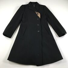 Jil Sander Coat Womens 6 EUR 36 Black Virgin Wool Double Breasted Peak Lapel picture