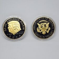 Save America Again Trump 2024 In God We Trust USA MAGA Gold Collectible Coin picture